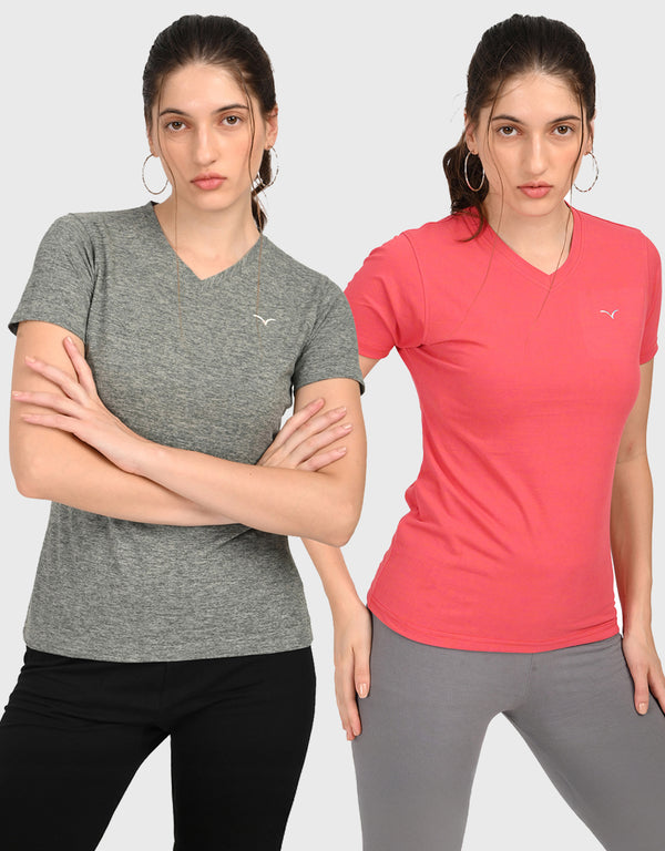 V Neck T Shirt for Women Combo