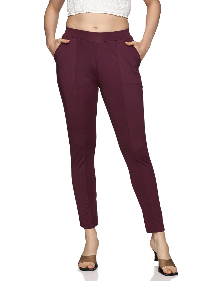 Ponte Pants (Raisin)