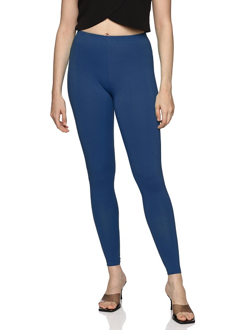Blue ankle length leggings (Winter-blue)