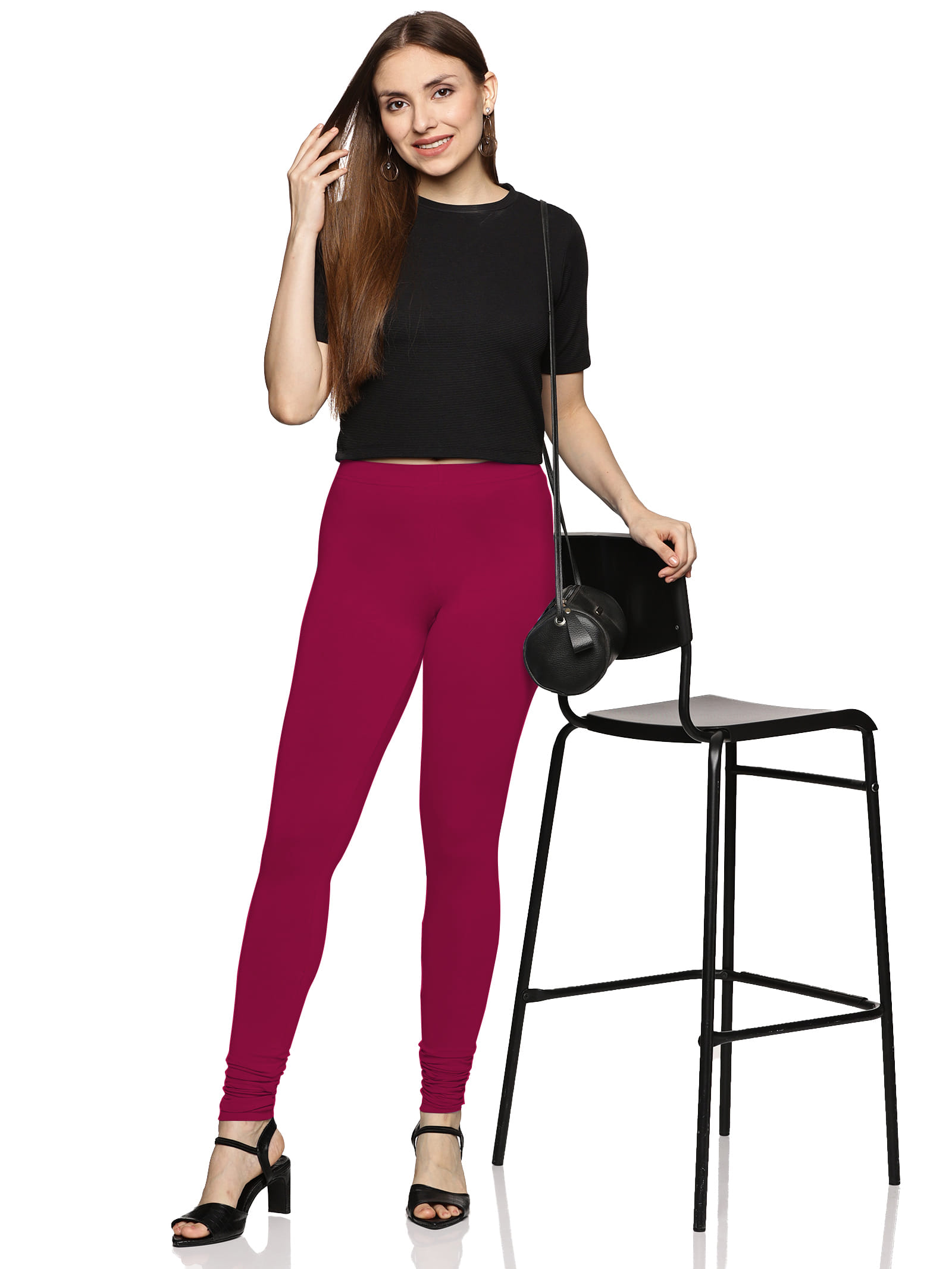 Churidar Leggings (Cerise)