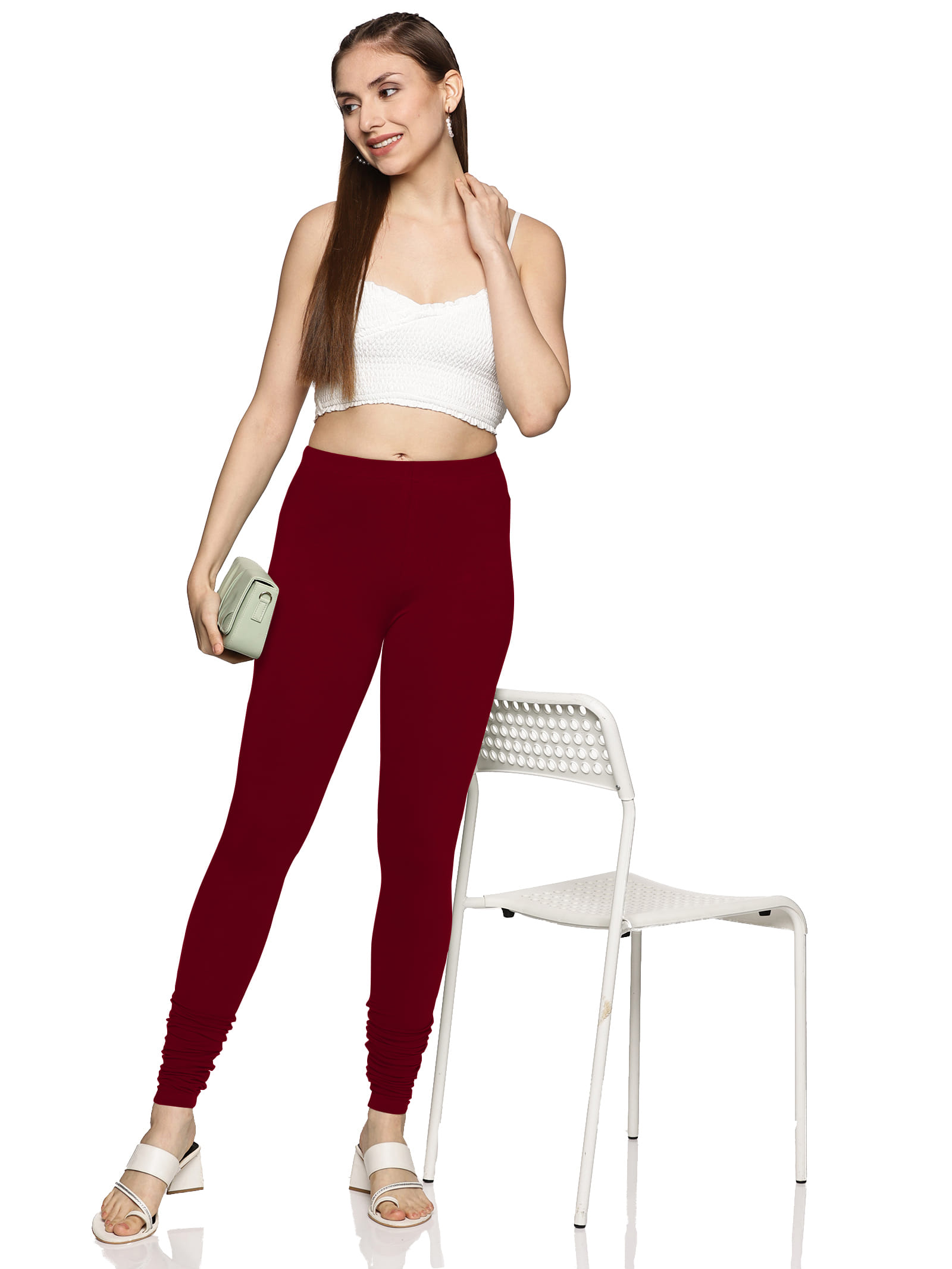 Churidar Leggings (Rum Red)