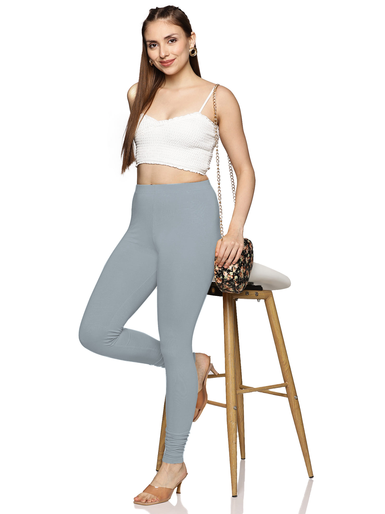Silver churidar leggings (Misty)