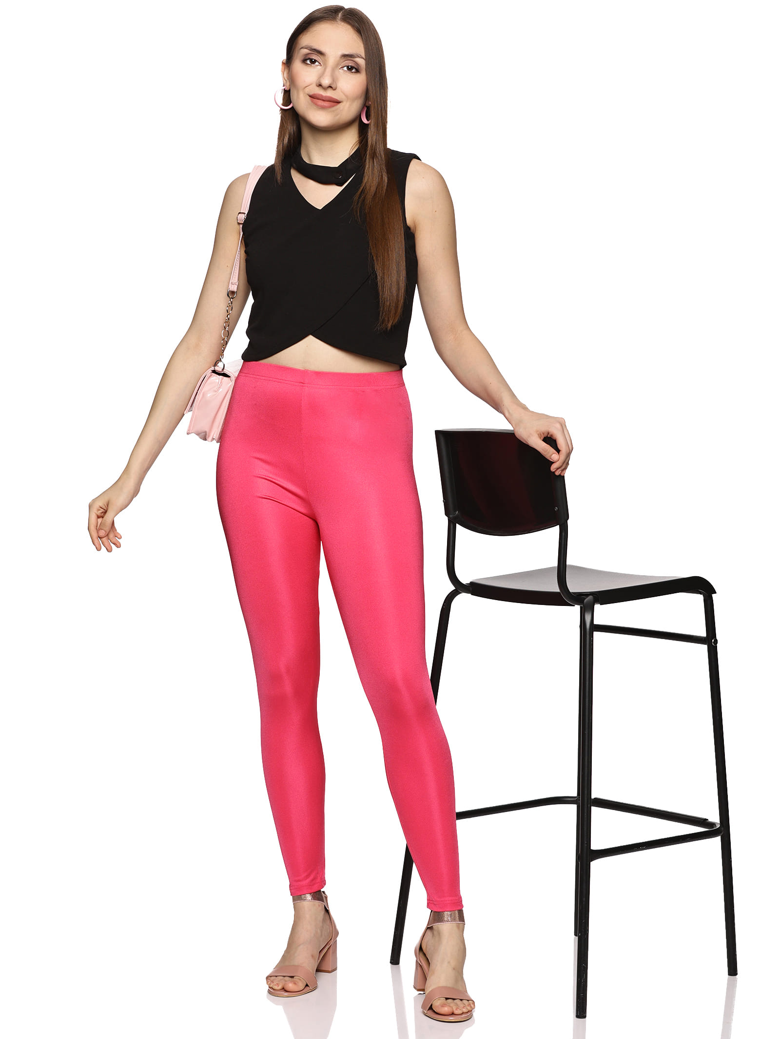 Pink shimmer leggings (Roseate)