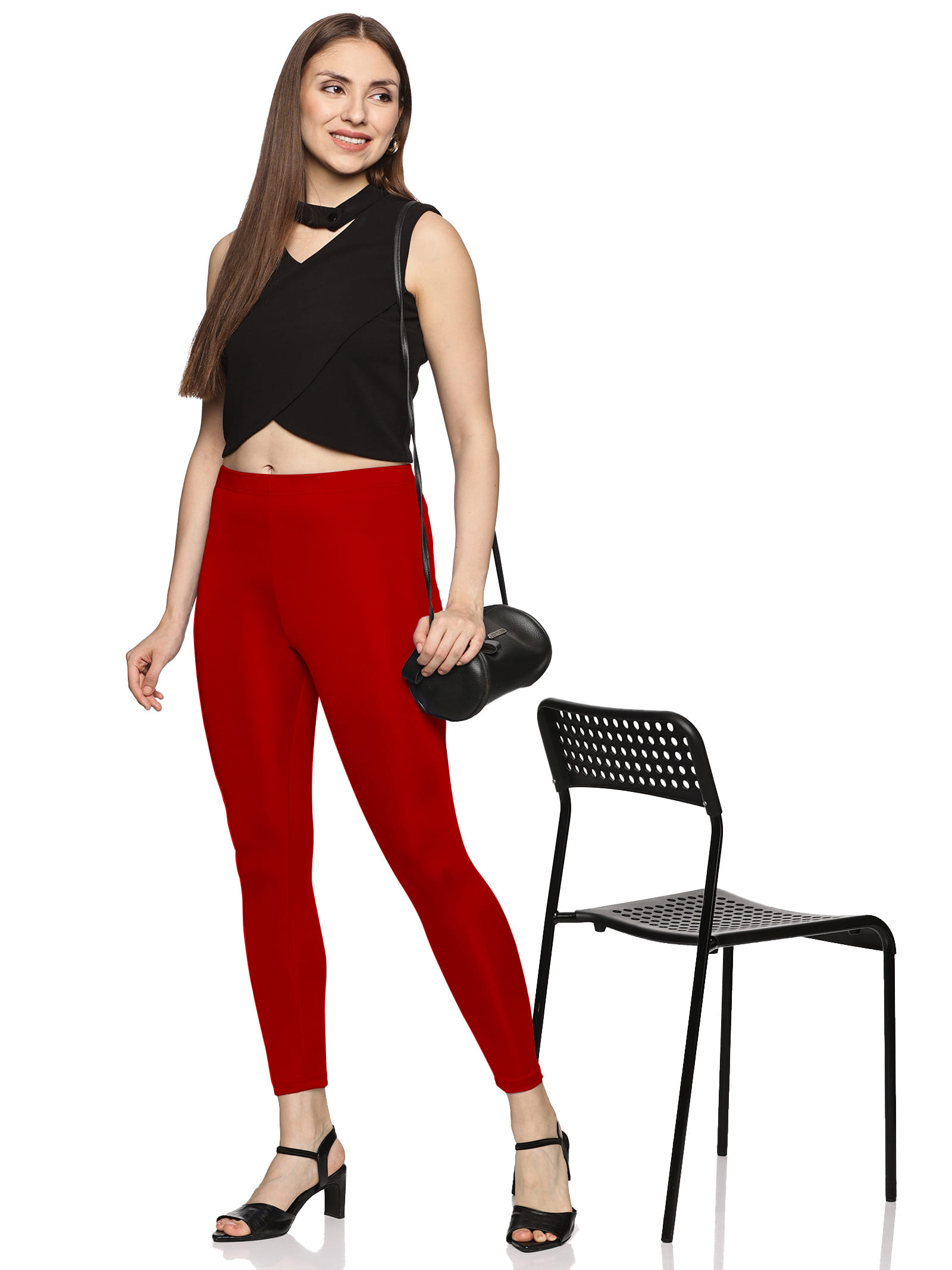 Red shimmer leggings (Rubescent)