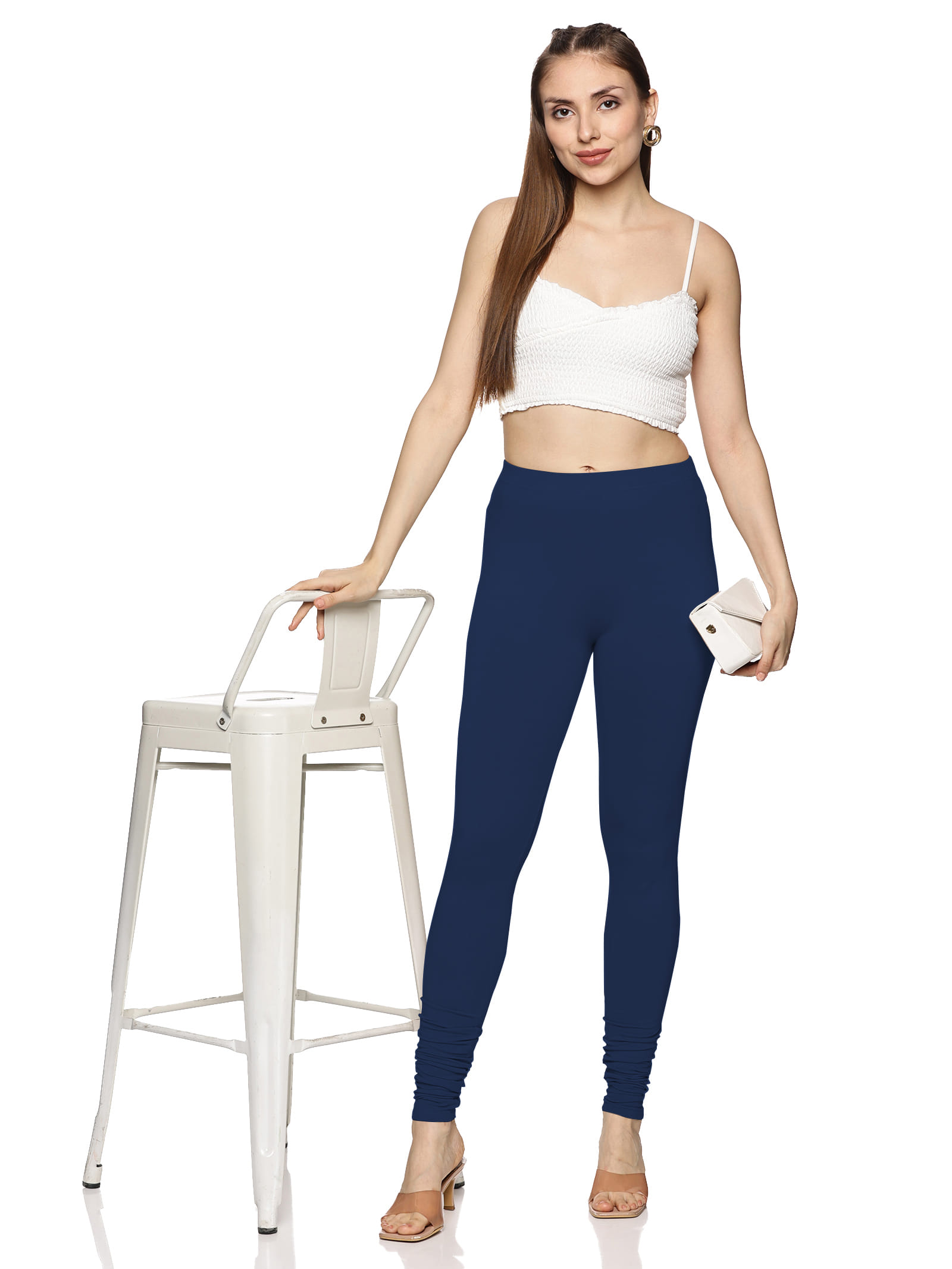 Navy blue churidar leggings (Winter-Blue)