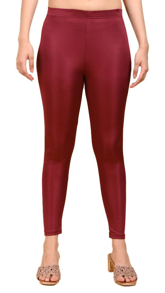 Maroon Shimmer Leggings (Maroon)