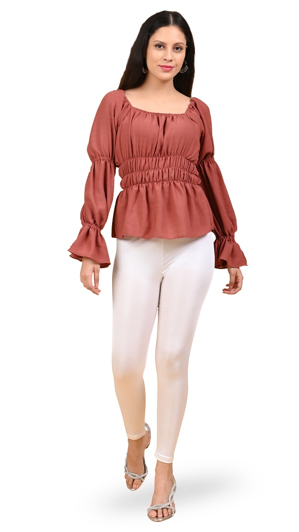 White Shimmer Leggings (White)
