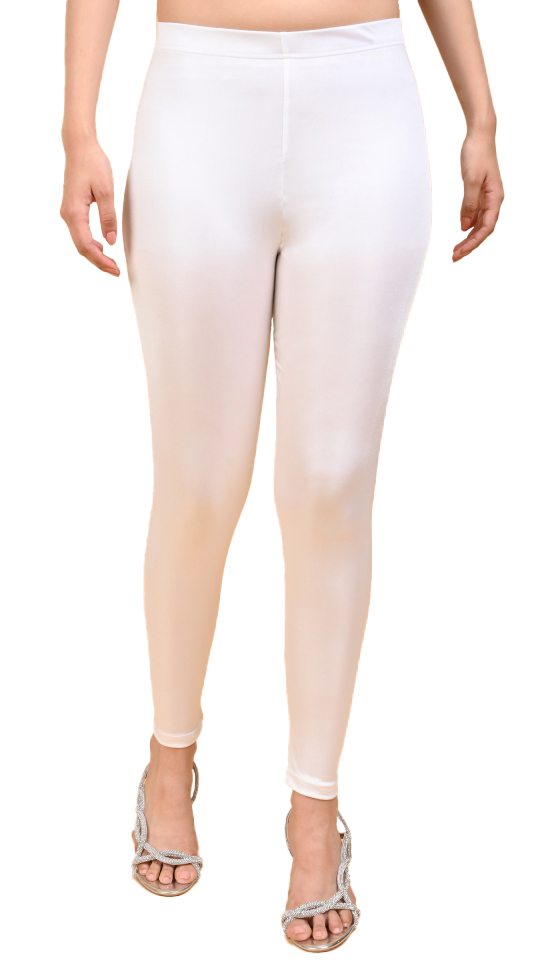 White Shimmer Leggings (White)