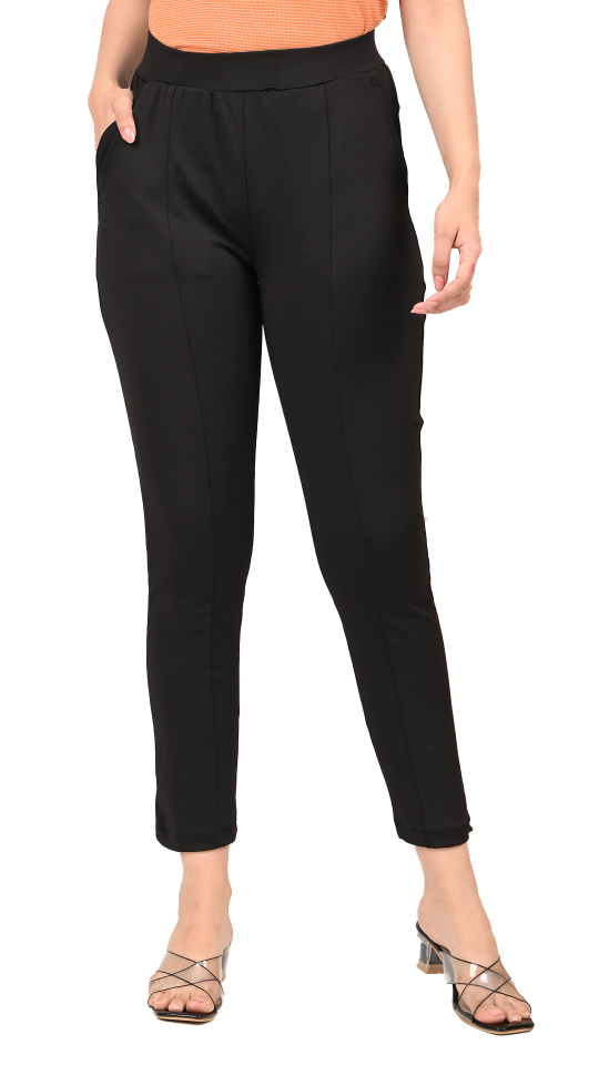 Ponte Pants (Black)- Women’s Formal Trousers