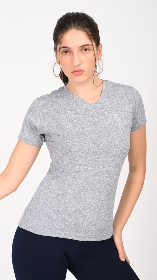 V Neck Tee (Lt. Grey Melange)